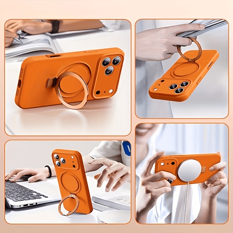 360 Magnetic Stand Liquid Sili - Liquid Silicone Magnetic Phone Case ulasan dan harga