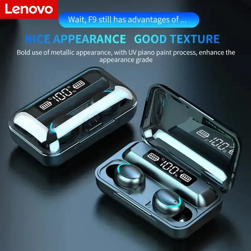 Lenovo F9 Bluetooth Wireless H - Earphones ulasan dan harga