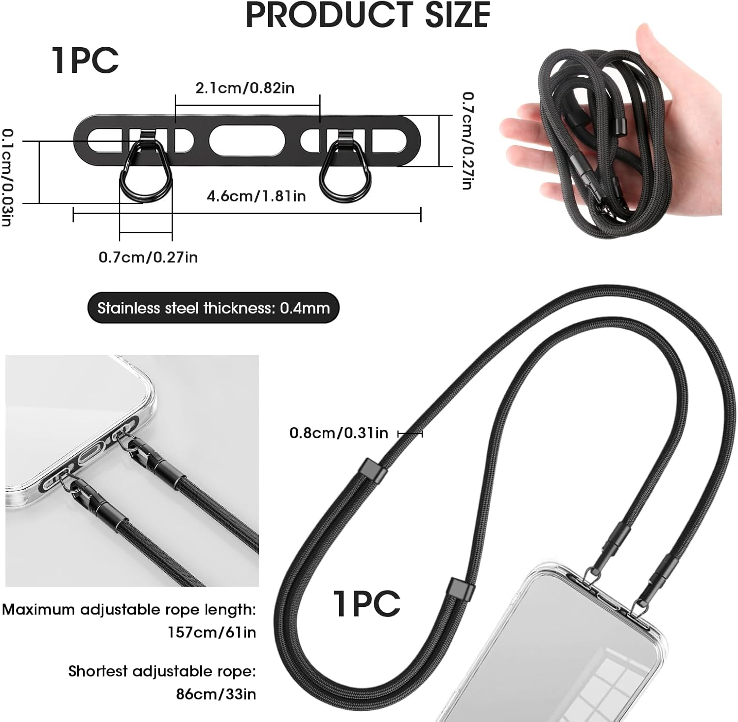 Cell Phone Lanyard, Upgraded D - Crossbody Lanyard Neck Strap Case ulasan dan harga