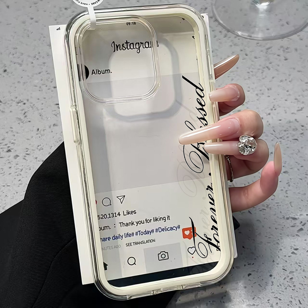 Forever Blessed Simple Clear P - Clear Shockproof Bumper Case ulasan dan harga