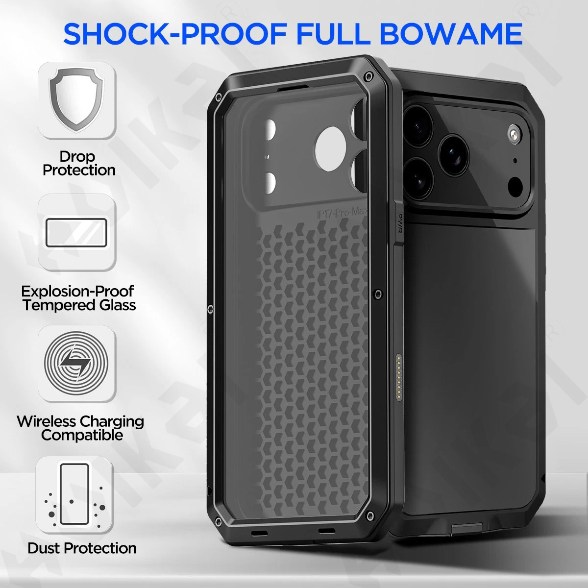 Suitable Case for IPhone 18 Pr - Heavy Duty 360 Full Body Protective Case ulasan dan harga