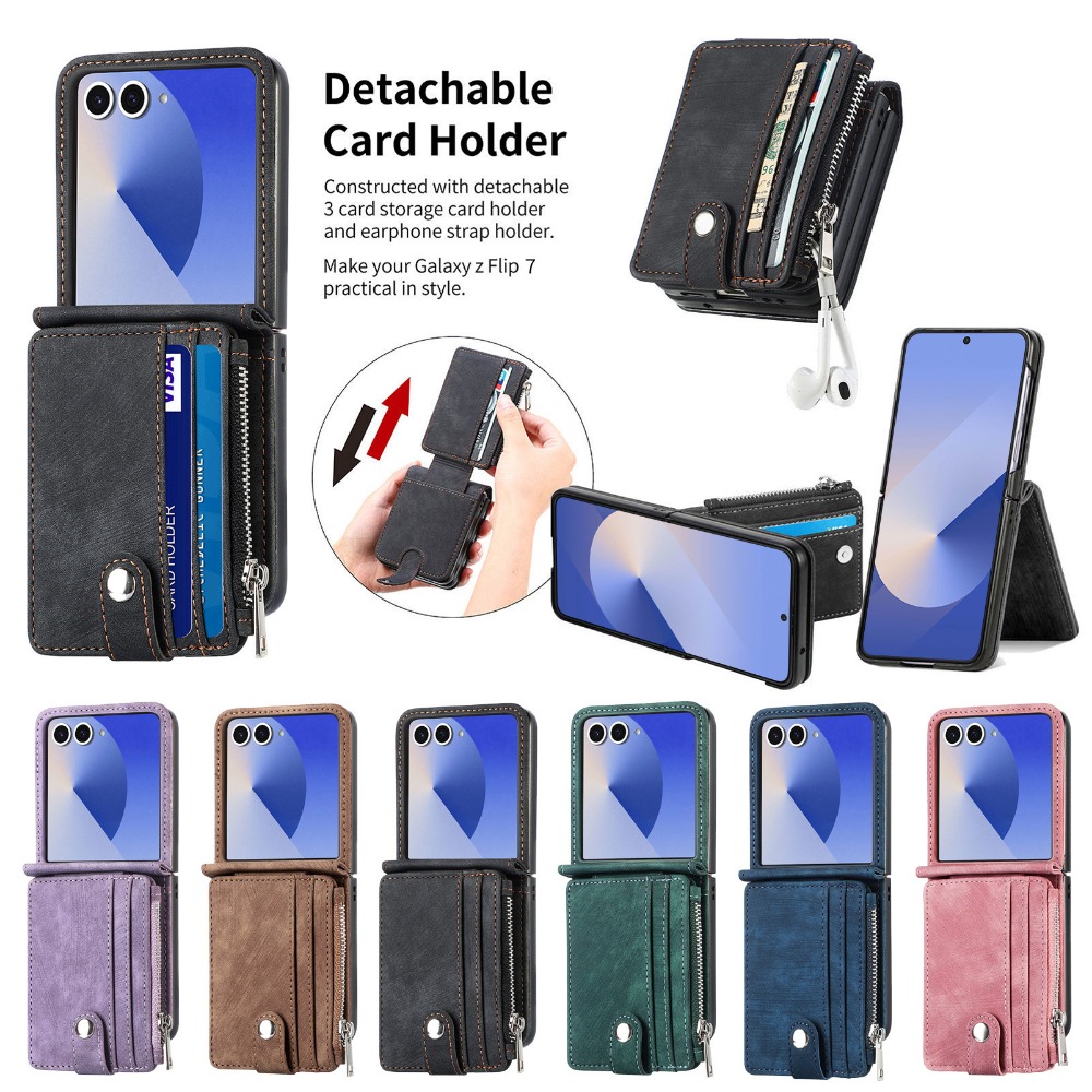 2-in-1 Detachable Card Holder  - Leather Wallet Card Holder Phone Cover ulasan dan harga