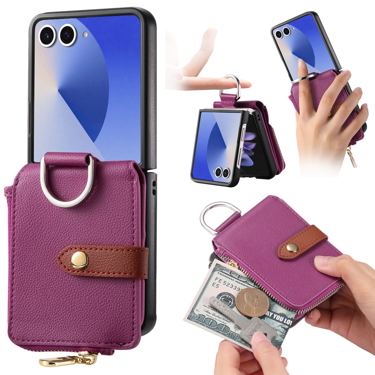 Luxury Card Holder Phone Case  - Leather Wallet Card Holder Phone Cover ulasan dan harga