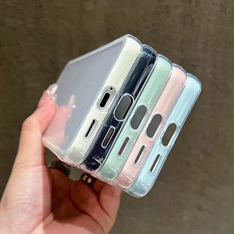 Luxury Candy Color Frame Clear - Clear Shockproof Bumper Case ulasan dan harga
