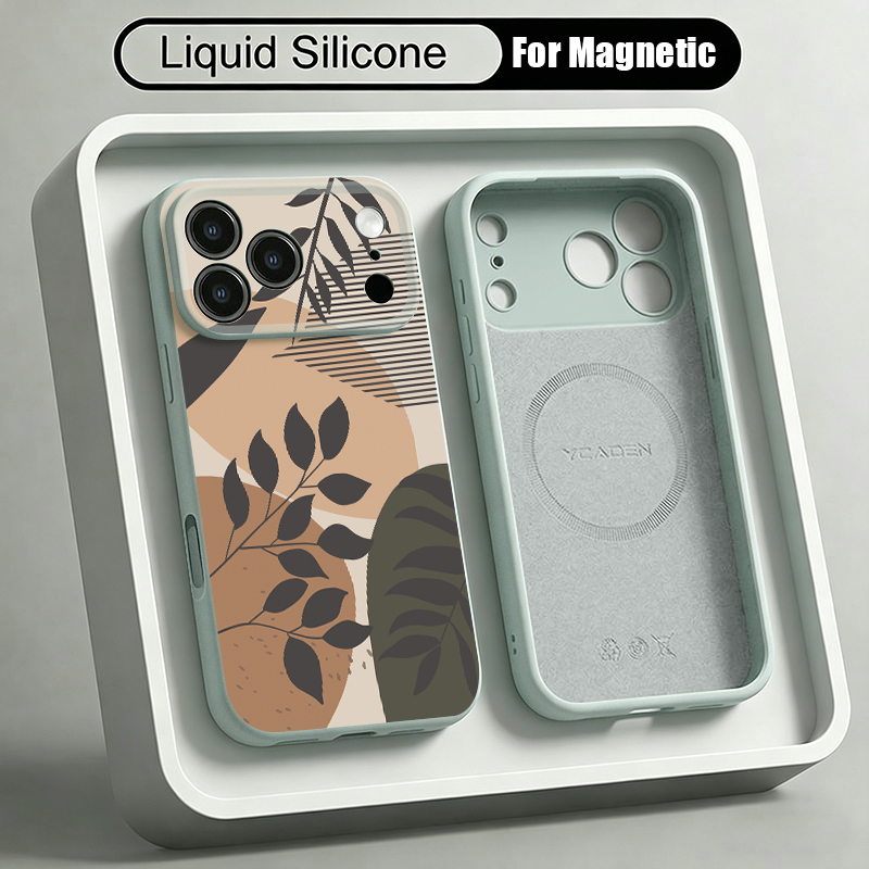 Simple Pattern Liquid Silicone - Liquid Silicone Magnetic Phone Case ulasan dan harga