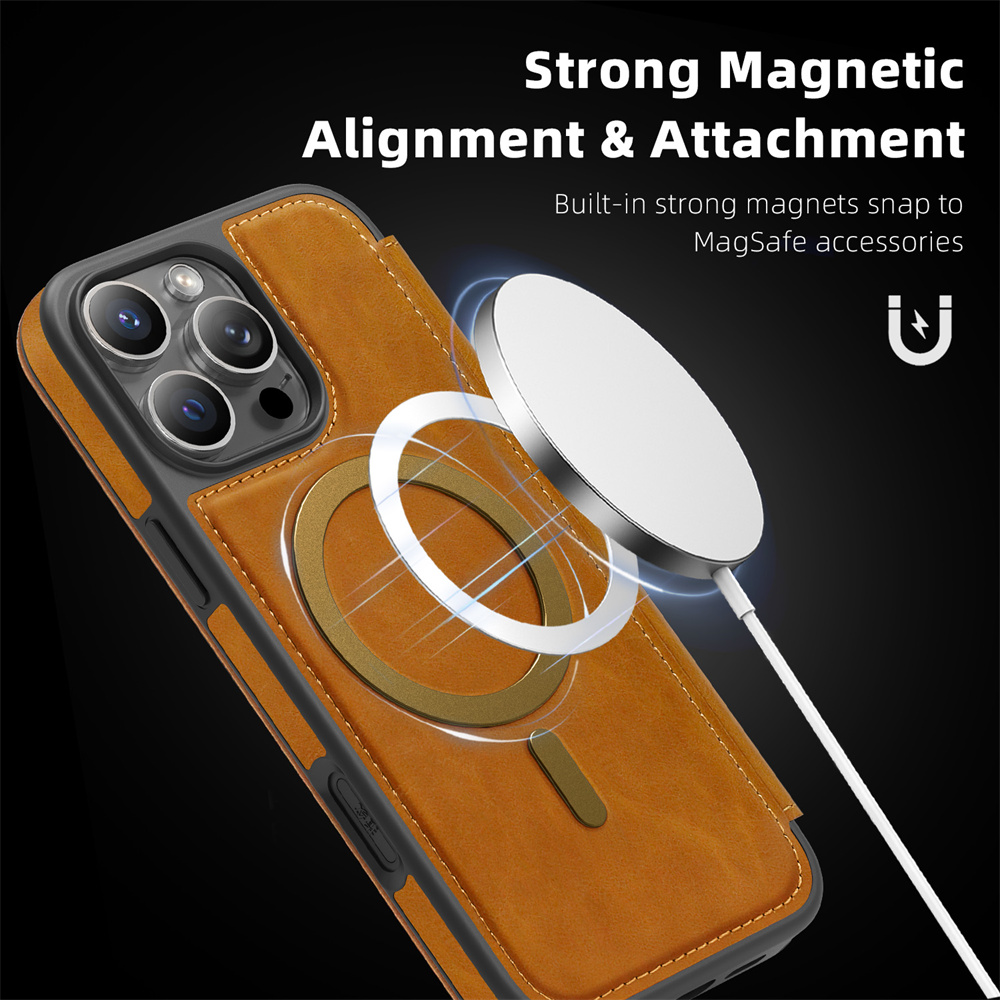Magnetic Flip Leather Phone Ca - Leather Wallet Card Holder Phone Cover ulasan dan harga